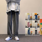 Men Jeans Spring and Autumn Loose Straight Pants Retro Washed Pants